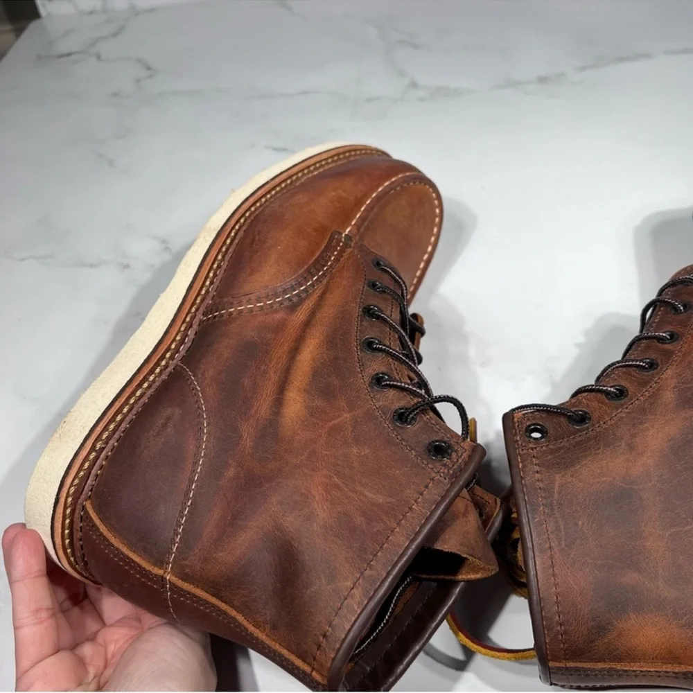 Red Wing Heritage 6” Moc Toe Copper Rough & Tough Lace Up Leather Boots